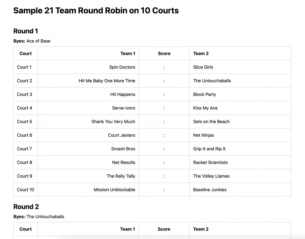 21 team round robin bracket (printable PDF)