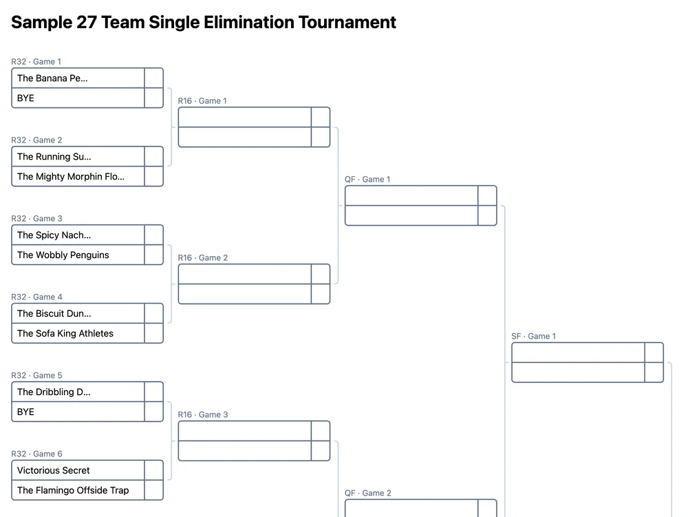27 team single elimination bracket (printable PDF)