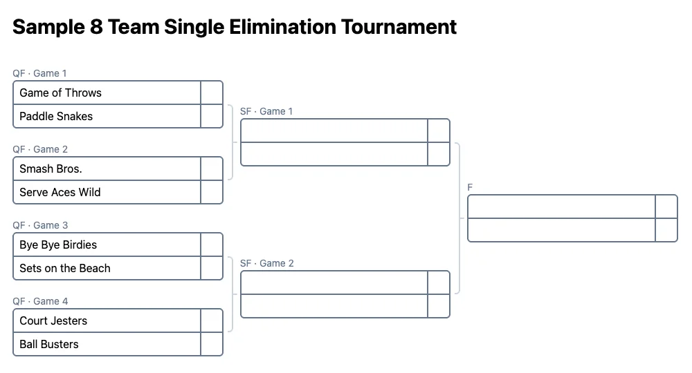 8 team single elimination bracket (printable PDF)